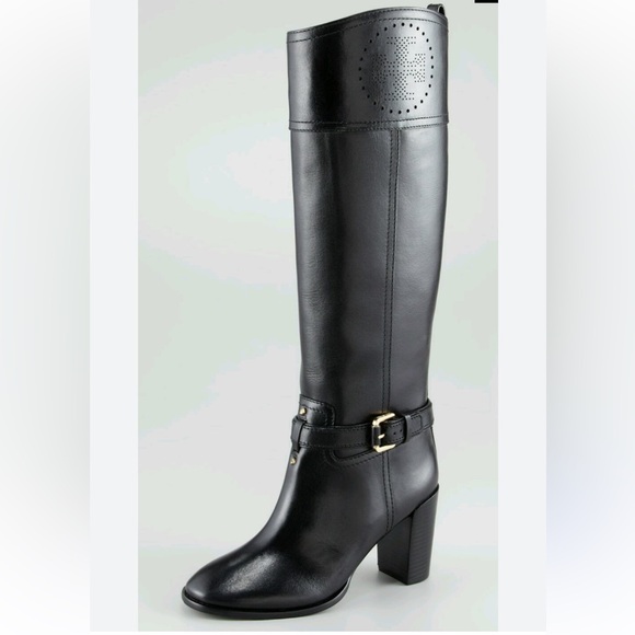 Tory Burch Shoes - Tory Burch Daniella Leather High Black Riding Boots. 3.75” Heel. Size 10.5